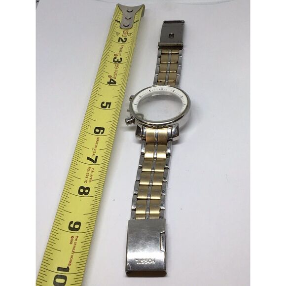 Authentic Fossil Watch Band Bracelet Links Case Use For Parts Used 20mm V789 - Picture 2 of 9
